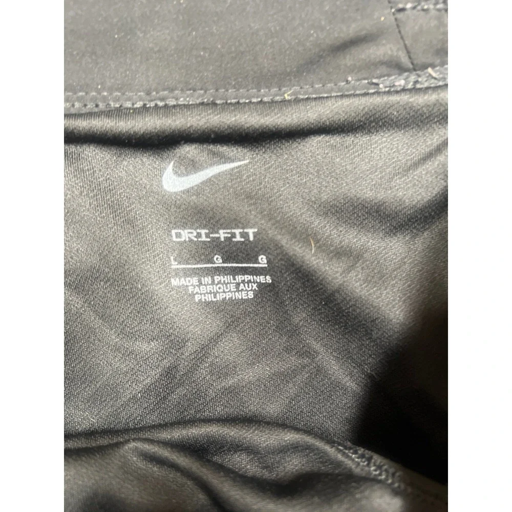 Nike Shorts Womens L Black Dri-FIT Running Smocked Waist Athletic Gym Workout